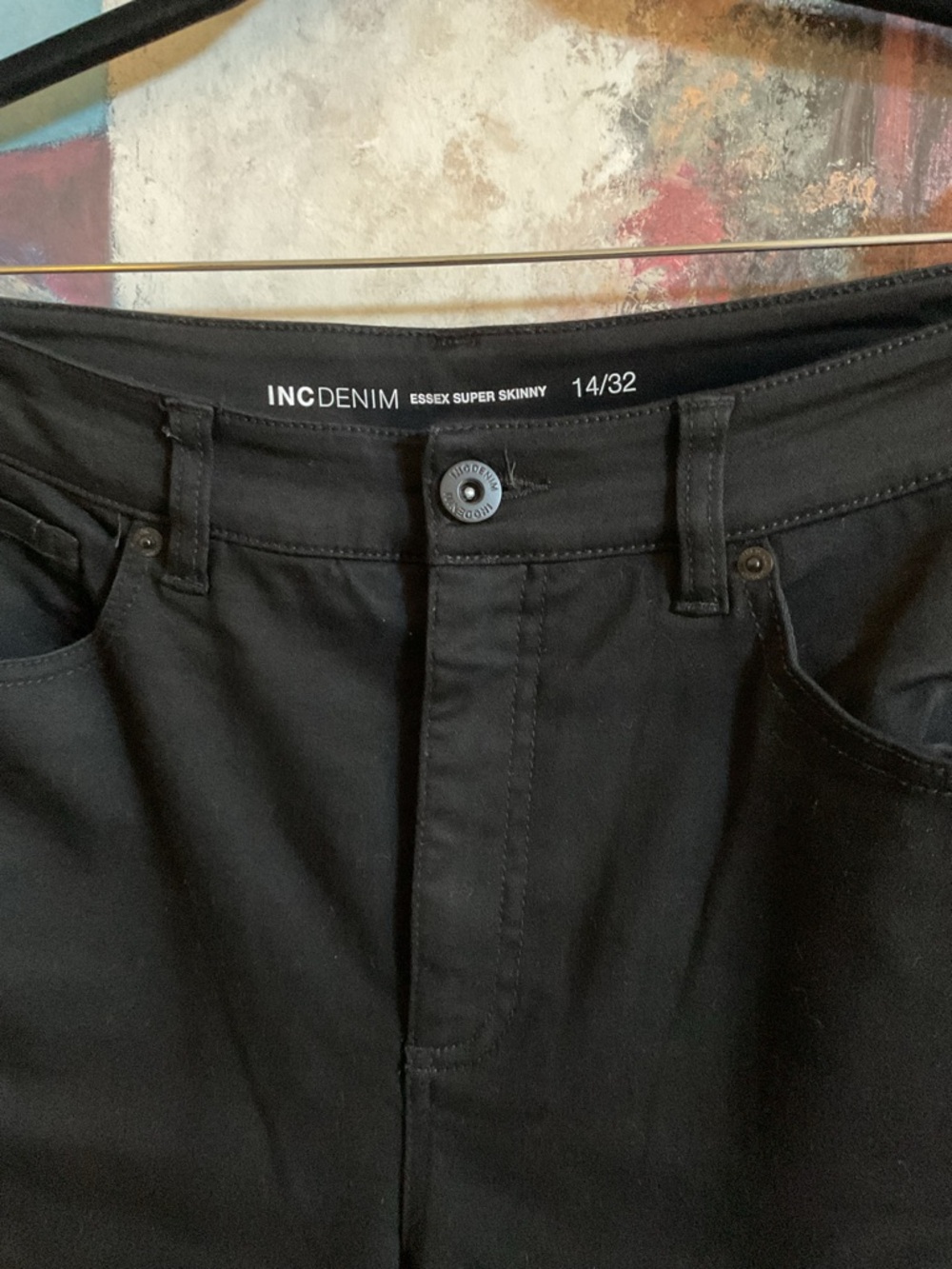 INC International Concepts Black Skinny Stretch jeans - Picture 3 of 8
